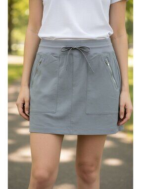 Athleta Gray Skort Skirt Womens Size 4 Built Shorts Length Tennis Golf NEW